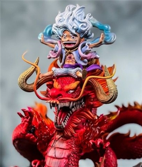 Nika Luffy Riding Dragon Kaido - One Piece