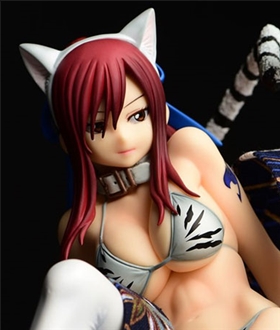 FAIRY TAIL Erza Scarlet (Halloween Cat / Cherry Blossom / White Tiger) Cat Gravure_Style 1/6