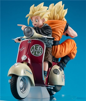 Desktop Real McCoy EX Dragon Ball Z Super Saiyan Son Goku & Super Saiyan Son Gohan & Bike
