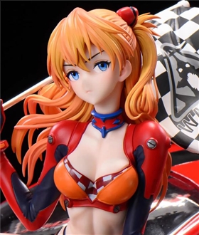 Asuka with McLaren Sports Car - Evangelion