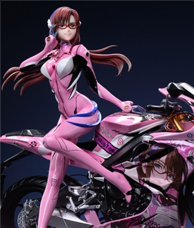 Motorcycle Girl Mari Makinami Illustrious - Evangelion