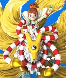 Makino Ruki & Kyubimon & Renamon - Digimon Adventure 3